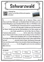 Vorschau - Unterrichtsreihen - Schwarzwald Lückentext mit Wortspeicher Hörverstehen und Suchsel - Seite 1