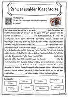 Vorschau - Unterrichtsreihen - Schwarzwälder Kirschtorte Lückentext mit Wortspeicher Hörverstehen und Suchsel - Seite 1