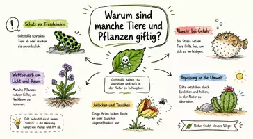 Vorschau - Arbeitsblätter - Arbeitsblätter zum Thema "Warum sind manche Tiere und Pflanzen giftig?" + Lösung & MP3 + Mindmap + Infografik - Seite 1