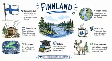 Vorschau - Arbeitsblätter - Arbeitsblätter "Finnland" + Lösung & MP3 + Infografik - Seite 1