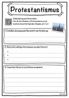 Vorschau - Unterrichtsreihen - Protestantismus Lückentext mit Wortspeicher Hörverstehen und Suchsel - Seite 3