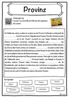 Vorschau - Unterrichtsreihen - Provinz Lückentext mit Wortspeicher Hörverstehen und Suchsel - Seite 1