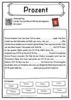 Vorschau - Unterrichtsreihen - Prozent Lückentext mit Wortspeicher Hörverstehen und Suchsel - Seite 1