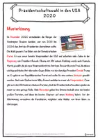 Vorschau - Unterrichtsreihen - Präsidentschaftswahl in den USA 2020 Lückentext mit Wortspeicher Hörverstehen und Suchsel - Seite 2