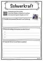 Vorschau - Unterrichtsreihen - Schwerkraft Lückentext mit Wortspeicher Hörverstehen und Suchsel - Seite 3