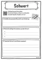 Vorschau - Unterrichtsreihen - Schwert Lückentext mit Wortspeicher Hörverstehen und Suchsel - Seite 3