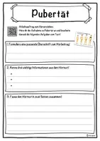 Vorschau - Unterrichtsreihen - Pubertät Lückentext mit Wortspeicher Hörverstehen und Suchsel - Seite 3
