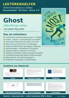 Vorschau - Stundenentwürfe - Ghost – Jede Menge Leben (Jason Reynolds) | Lektürenhelfer mit Lösungen, Klassenarbeit & Unterrichtsideen - Deckblatt