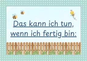 Vorschau - Merkblätter - Das kann ich tun, wenn ich fertig bin Aushang - Deckblatt