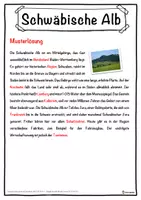 Vorschau - Unterrichtsreihen - Schwäbische Alb Lückentext mit Wortspeicher Hörverstehen und Suchsel - Seite 2