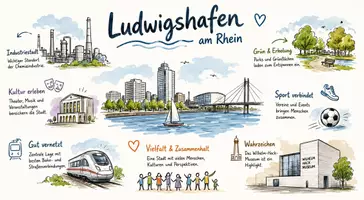 Vorschau - Arbeitsblätter - Arbeitsblätter zum Thema "Ludwigshafen am Rhein" + Lösung & MP3 + Infografik - Seite 1