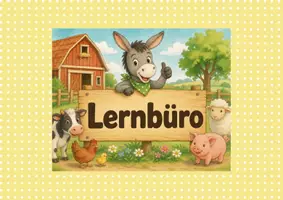 Vorschau - Poster - Lernbüro Schild zum Aufkleben zur Konzentrationsförderung - Deckblatt