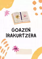 Vista previa - Hojas de trabajo - Goazen irakurtzera! Letra elkartua: LH1.zikloa (LH2) - Portada