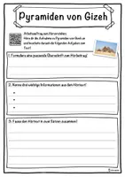Vorschau - Unterrichtsreihen - Pyramiden von Gizeh Lückentext mit Wortspeicher Hörverstehen und Suchsel - Seite 3