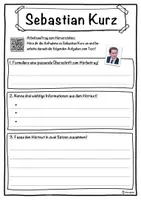Vorschau - Unterrichtsreihen - Sebastian Kurz Lückentext mit Wortspeicher Hörverstehen und Suchsel - Seite 3