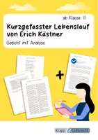 Vorschau - Text - Erich Kästner: Kurzgefasster Lebenslauf – Gedichtanalyse | ab Klasse 11 - Deckblatt
