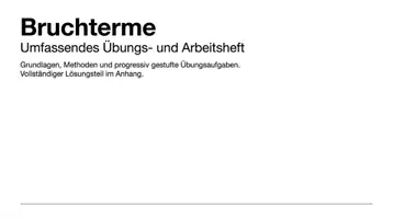 Vorschau - Arbeitsblätter - Bruchterme Arbeitsheft mit Lösungen PLUS Lernposter - Seite 1