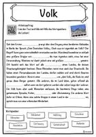 Vorschau - Unterrichtsreihen - Volk Lückentext mit Wortspeicher Hörverstehen und Suchsel - Seite 1