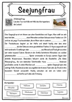 Vorschau - Unterrichtsreihen - Seejungfrau Lückentext mit Wortspeicher Hörverstehen und Suchsel - Seite 1