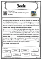 Vorschau - Unterrichtsreihen - Seele Lückentext mit Wortspeicher Hörverstehen und Suchsel - Seite 1