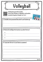 Vorschau - Unterrichtsreihen - Volleyball Lückentext mit Wortspeicher Hörverstehen und Suchsel - Seite 3