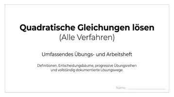 Vorschau - Arbeitsblätter - Quadratische Gleichungen lösen – Arbeitsheft PLUS Lernposter - Seite 1