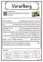 Vorschau - Unterrichtsreihen - Vorarlberg Lückentext mit Wortspeicher Hörverstehen und Suchsel - Seite 1