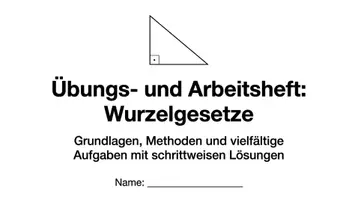 Vorschau - Arbeitsblätter - Wurzelgesetze Arbeitsheft mit Lösungen PLUS Lernposter - Seite 1