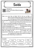 Vorschau - Unterrichtsreihen - Seide Lückentext mit Wortspeicher Hörverstehen und Suchsel - Seite 1