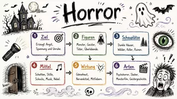 Vorschau - Arbeitsblätter - Arbeitsblätter zum Thema "Horror" + Lösung & MP3 + Infografik - Seite 1