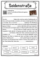 Vorschau - Unterrichtsreihen - Seidenstraße Lückentext mit Wortspeicher Hörverstehen und Suchsel - Seite 1