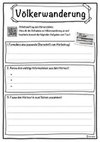 Vorschau - Unterrichtsreihen - Völkerwanderung Lückentext mit Wortspeicher Hörverstehen und Suchsel - Seite 3