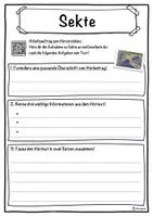 Vorschau - Unterrichtsreihen - Sekte Lückentext mit Wortspeicher Hörverstehen und Suchsel - Seite 3