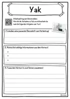 Vorschau - Unterrichtsreihen - Yak Lückentext mit Wortspeicher Hörverstehen und Suchsel - Seite 3