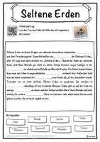 Vorschau - Unterrichtsreihen - Seltene Erden Lückentext mit Wortspeicher Hörverstehen und Suchsel - Seite 1