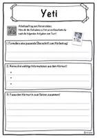 Vorschau - Unterrichtsreihen - Yeti Lückentext mit Wortspeicher Hörverstehen und Suchsel - Seite 3