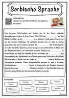 Vorschau - Unterrichtsreihen - Serbische Sprache Lückentext mit Wortspeicher Hörverstehen und Suchsel - Seite 1
