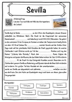 Vorschau - Unterrichtsreihen - Sevilla Lückentext mit Wortspeicher Hörverstehen und Suchsel - Seite 1