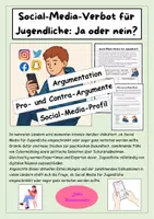 Vorschau - Stundenentwürfe - Social-Media-Verbot für Jugendliche? (Argumentation, Pro- und Contra-Argumente) - Deckblatt