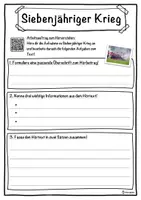 Vorschau - Unterrichtsreihen - Siebenjähriger Krieg Lückentext mit Wortspeicher Hörverstehen und Suchsel - Seite 3