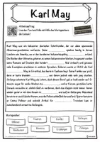 Vorschau - Unterrichtsreihen - Karl May Lückentext mit Wortspeicher Hörverstehen und Suchsel - Seite 1