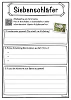 Vorschau - Unterrichtsreihen - Siebenschläfer Lückentext mit Wortspeicher Hörverstehen und Suchsel - Seite 3