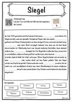 Vorschau - Unterrichtsreihen - Siegel Lückentext mit Wortspeicher Hörverstehen und Suchsel - Seite 1
