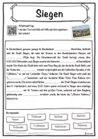 Vorschau - Unterrichtsreihen - Siegen Lückentext mit Wortspeicher Hörverstehen und Suchsel - Seite 1