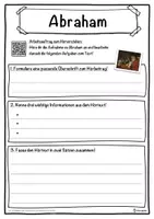 Vorschau - Unterrichtsreihen - Abraham Lückentext mit Wortspeicher Hörverstehen und Suchsel - Seite 3