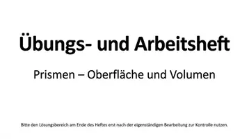 Vorschau - Arbeitsblätter - Prismen Oberfläche und Volumen Arbeitsheft PLUS Lernposter - Seite 1