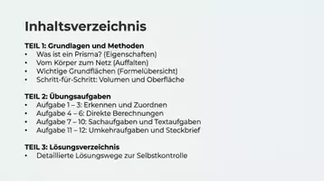Vorschau - Arbeitsblätter - Prismen Oberfläche und Volumen Arbeitsheft PLUS Lernposter - Seite 2