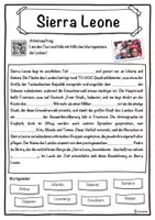 Vorschau - Unterrichtsreihen - Sierra Leone Lückentext mit Wortspeicher Hörverstehen und Suchsel - Seite 1