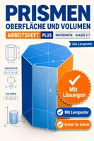Vorschau - Arbeitsblätter - Prismen Oberfläche und Volumen Arbeitsheft PLUS Lernposter - Deckblatt