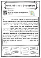 Vorschau - Unterrichtsreihen - Artikelübersicht Deutschland Lückentext mit Wortspeicher Hörverstehen und Suchsel - Seite 1